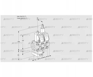 VCD1E25R/25R05D-25LWR/PPPP/PPPP (88100385) Регулятор давления Kromschroder