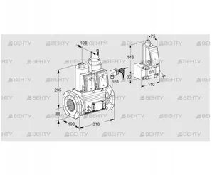 VCS780F05NLWRE/PPZ-/PPPP (88205005) Сдвоенный газовый клапан Kromschroder