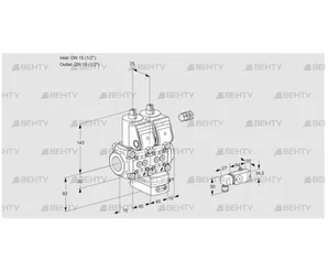 VCG1E15R/15R05NGEWR/2-PP/3-PP (88101101) Клапан с регулятором соотношения Kromschroder