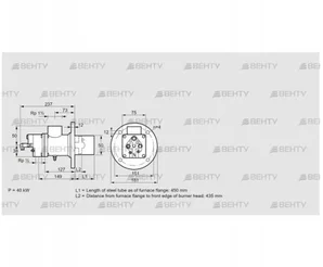 BIO 50RB-450/435-(39)D (84015551) Газовая горелка Kromschroder