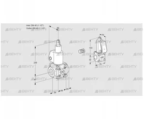 VAS2E40R/40R05LWL/BS/PP (88105481) Газовый клапан Kromschroder