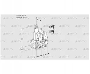 VCS1E15R/15R05LNWR5/PPPP/PPPP (88105130) Сдвоенный газовый клапан Kromschroder