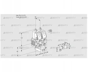 VCG1E15R/15R05FNGEWR/2-PP/3-PP (88106804) Клапан с регулятором соотношения Kromschroder