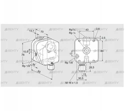 DG 120I-3 (84447060) Датчик разрежения газа Kromschroder