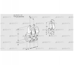 VCS2T40N/--05NNQSR/PPPP/PPZS (88102685) Сдвоенный газовый клапан Kromschroder