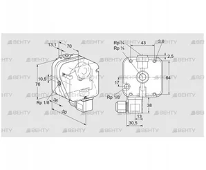 DG 500U-9T (84447048) Датчик-реле давления газа Kromschroder