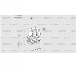 VCS1E20R/20R05FNNWR/MMMM/PPPP (88101337) Сдвоенный газовый клапан Kromschroder