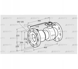 AKT 125F50TAS (03152303) Запорный кран Kromschroder